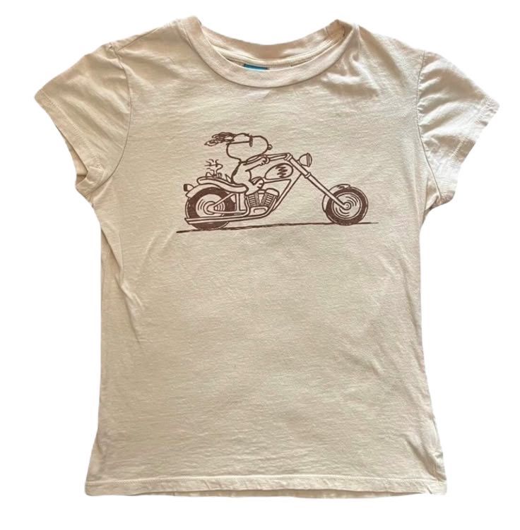 Vintage Snoopy Motorcycle T-Shirt - Retro Peanuts Character Riding Chopper Graphic Tee - - More Option - Outfits For US