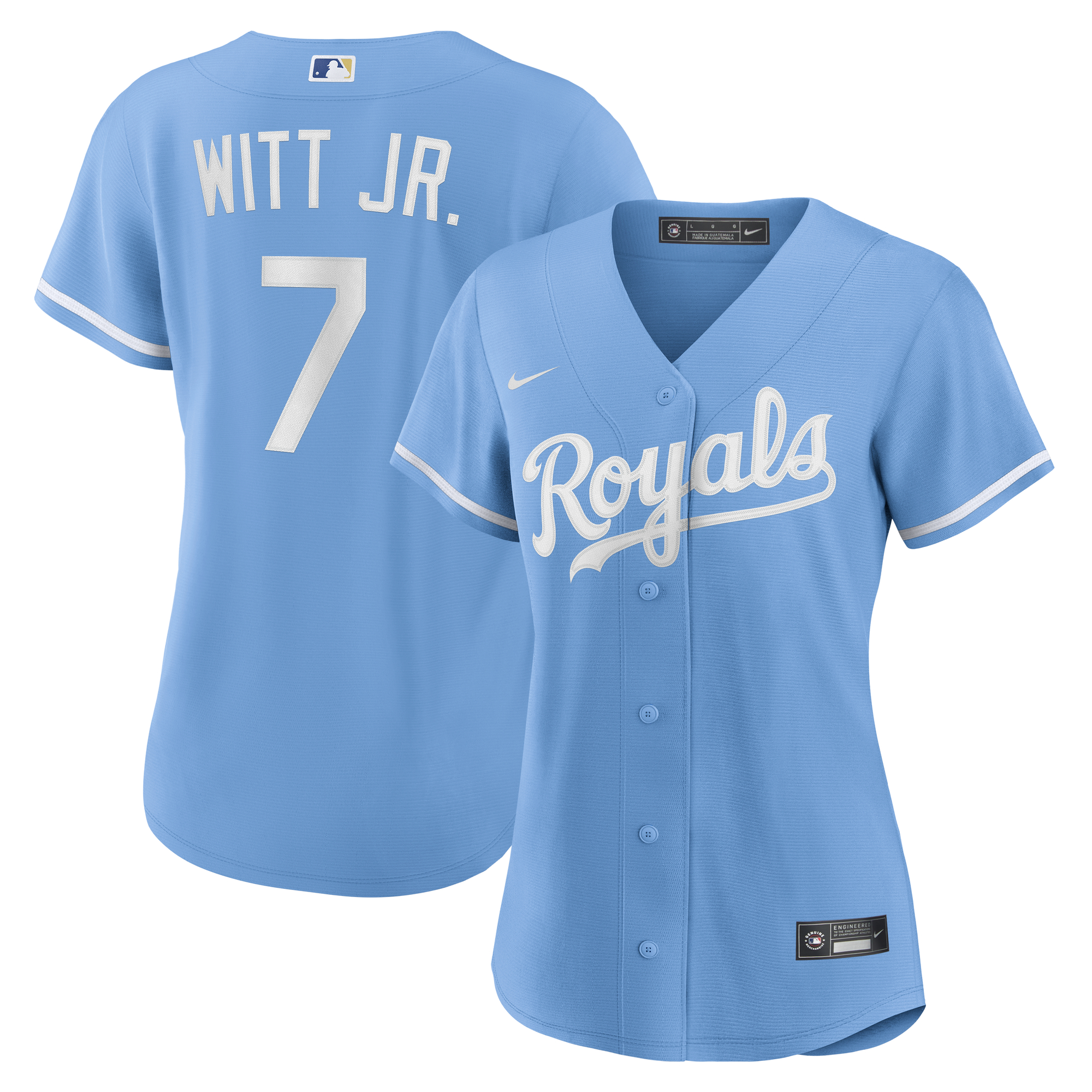 Bobby Witt Jr. Kansas City Royals Nike Women's Alternate  Player Jersey - Light Blue