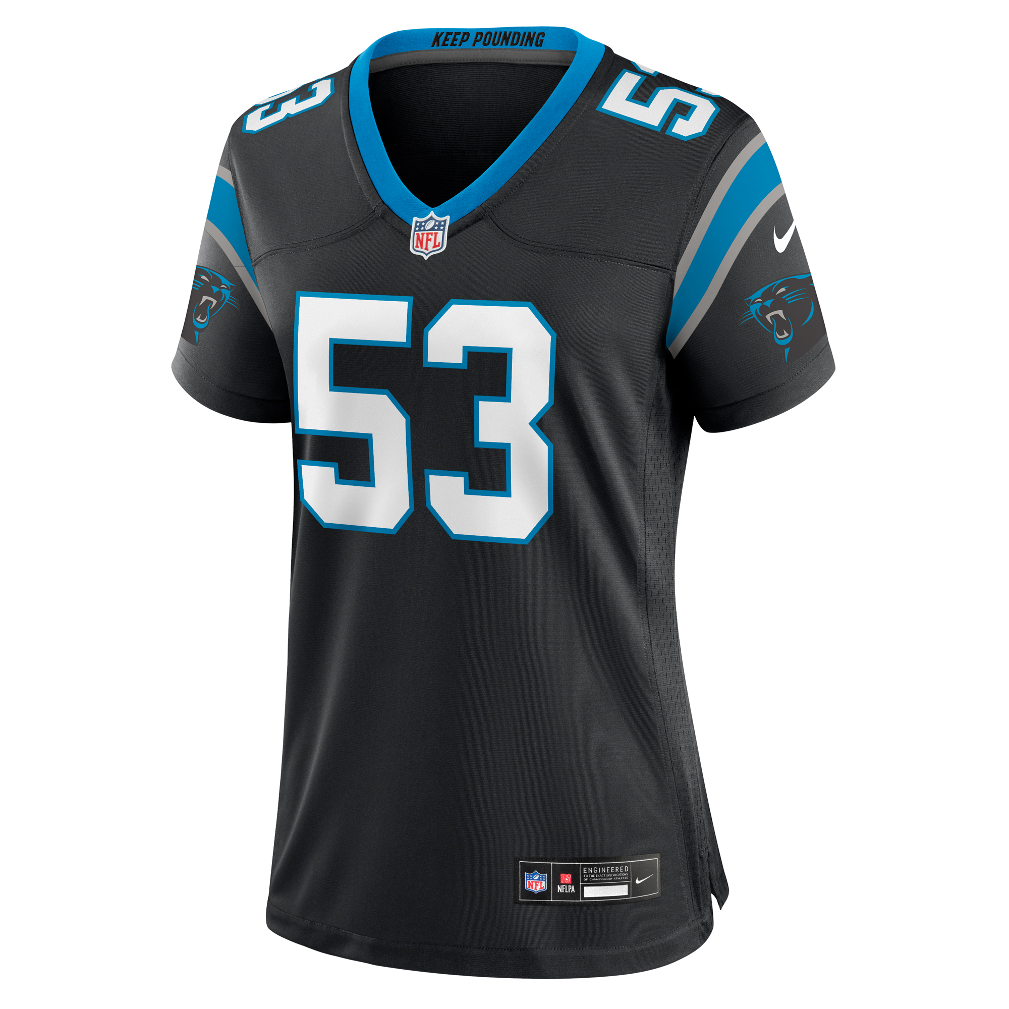 Claudin Cherelus Carolina Panthers Nike Women's Team Game Jersey -  Black 2