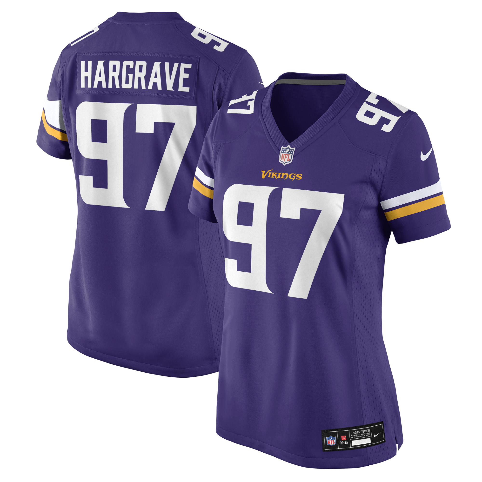 Javon Hargrave Minnesota Vikings Nike Women's Team Game Jersey -  Purple