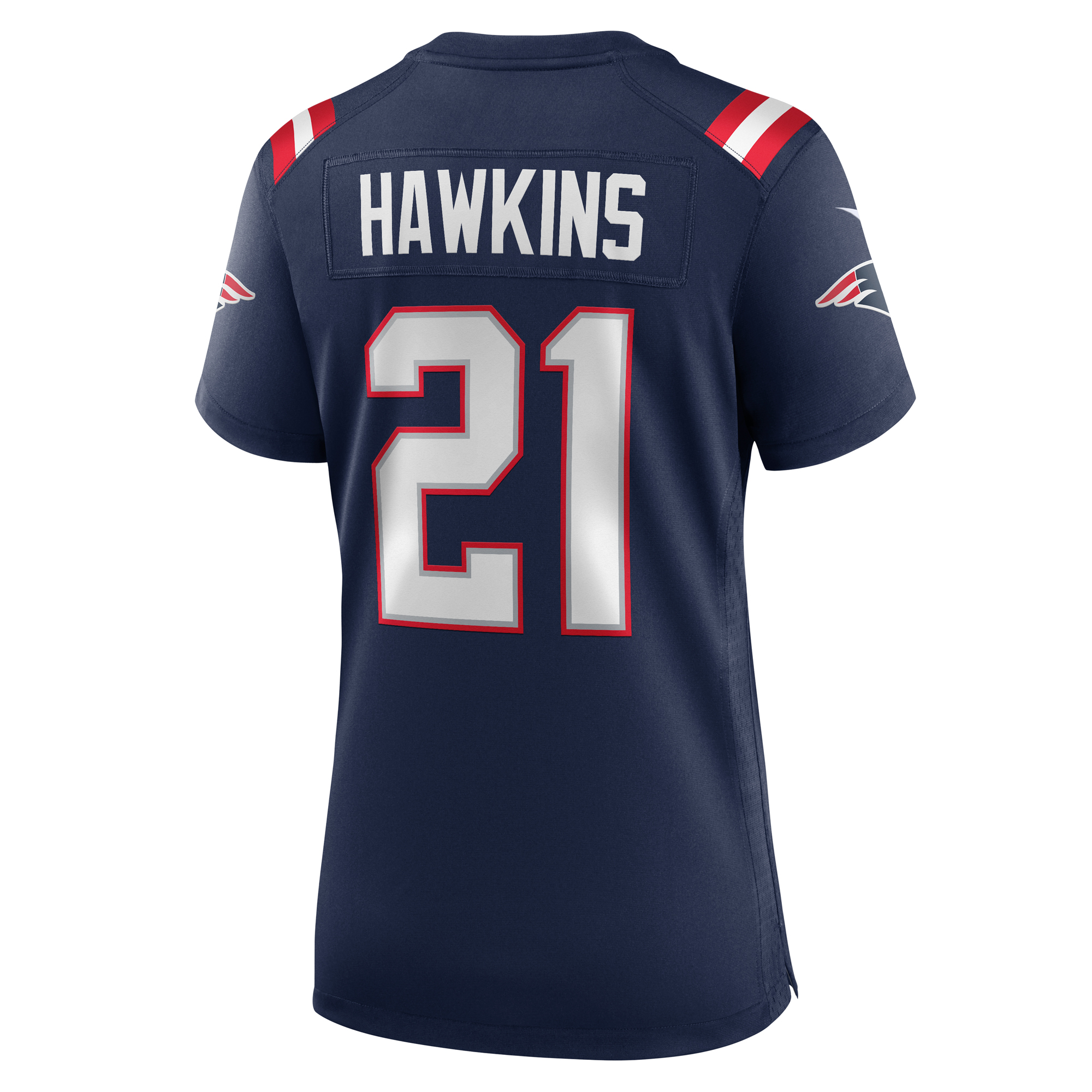 Jaylinn Hawkins New England Patriots Nike Women's Game Jersey - Navy 3