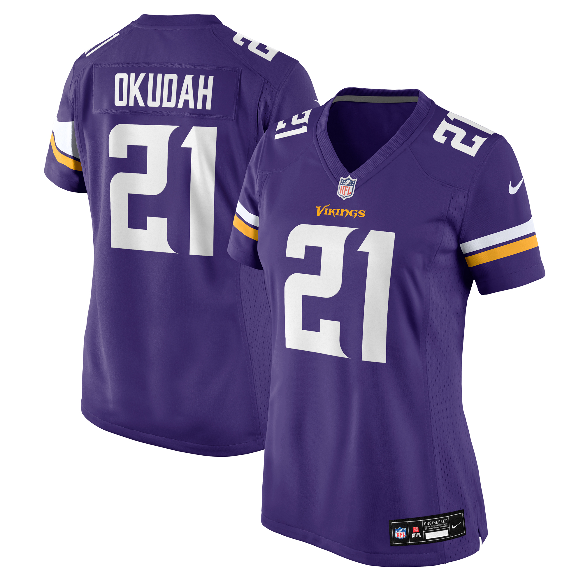 Jeff Okudah Minnesota Vikings Nike Women's Team Game Jersey -  Purple
