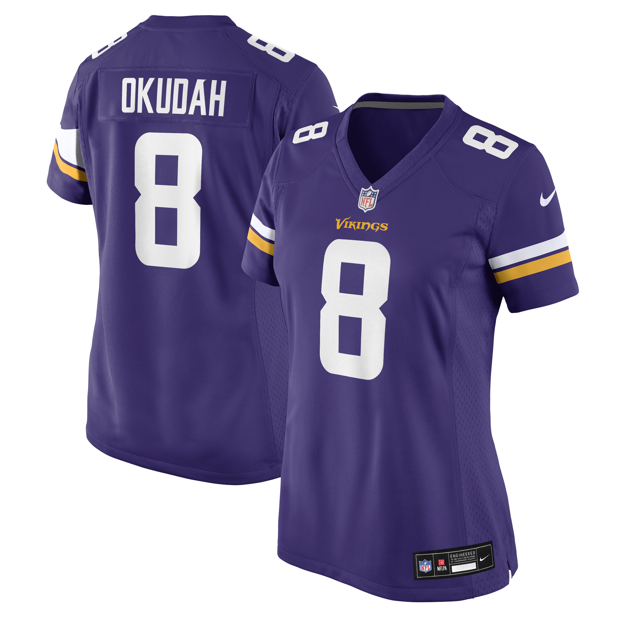 Jeff Okudah Minnesota Vikings Nike Women's Team Game Jersey -  Purple