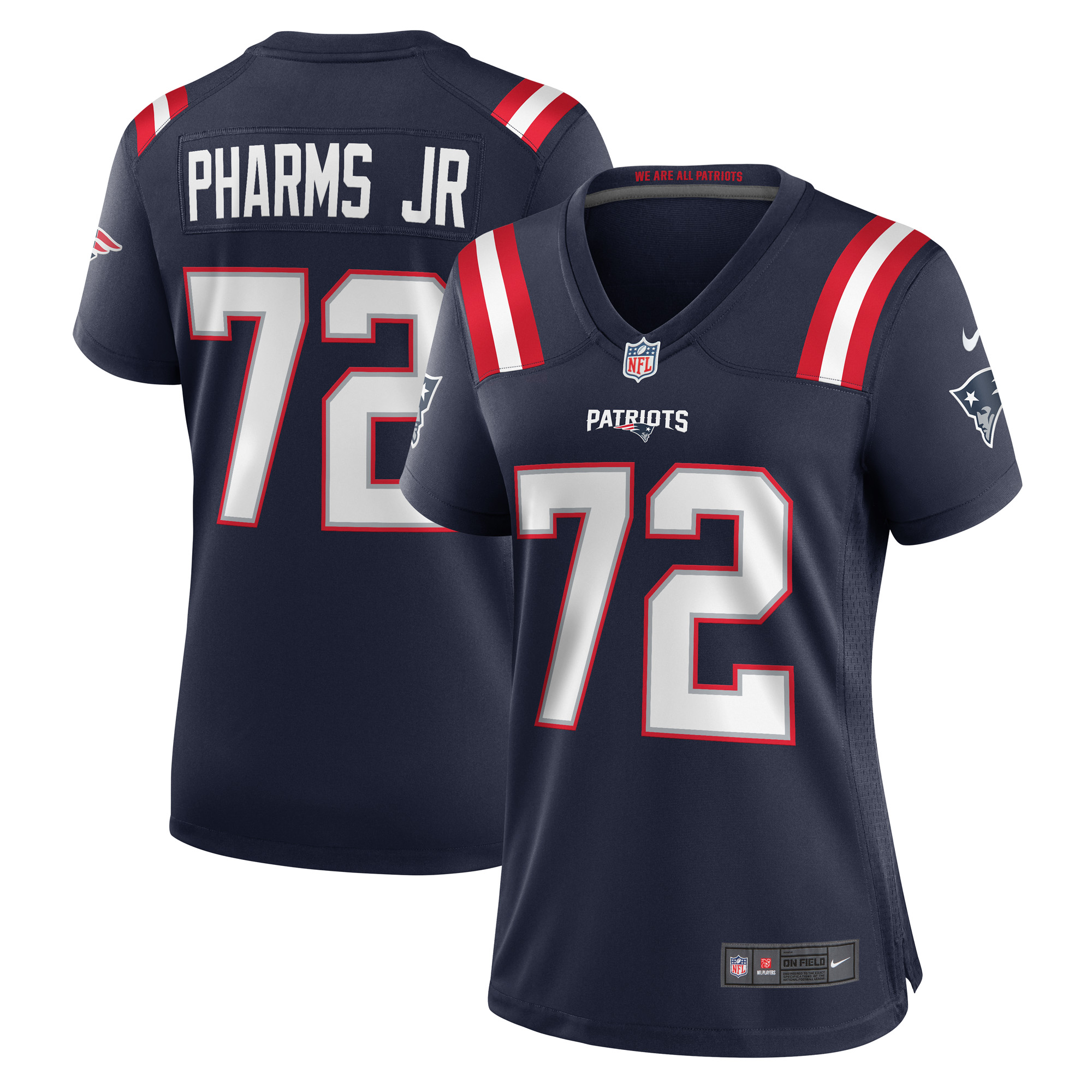 Jeremiah Pharms Jr. New England Patriots Nike Women's Game Jersey - Navy