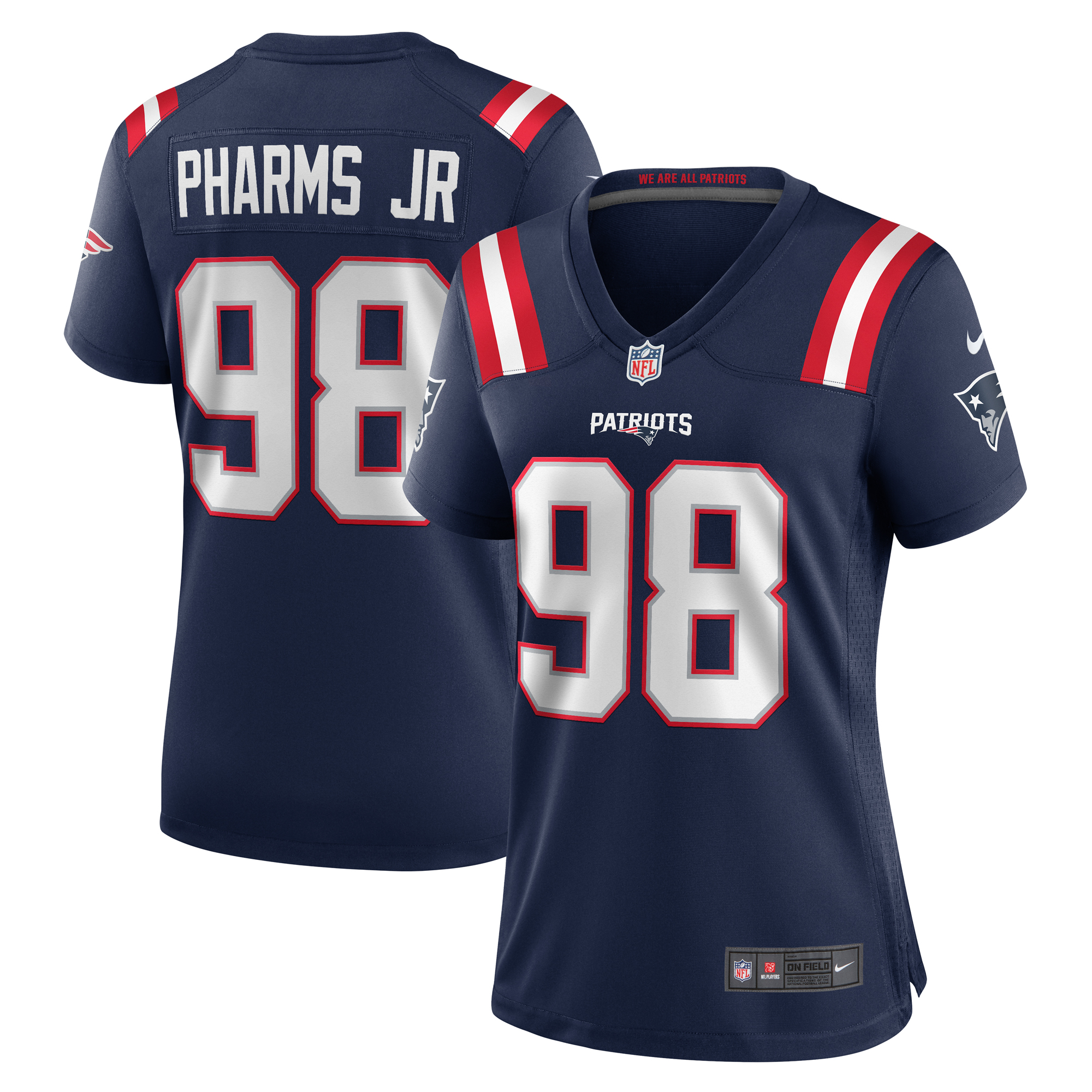 Jeremiah Pharms Jr. New England Patriots Nike Women's Game Jersey - Navy