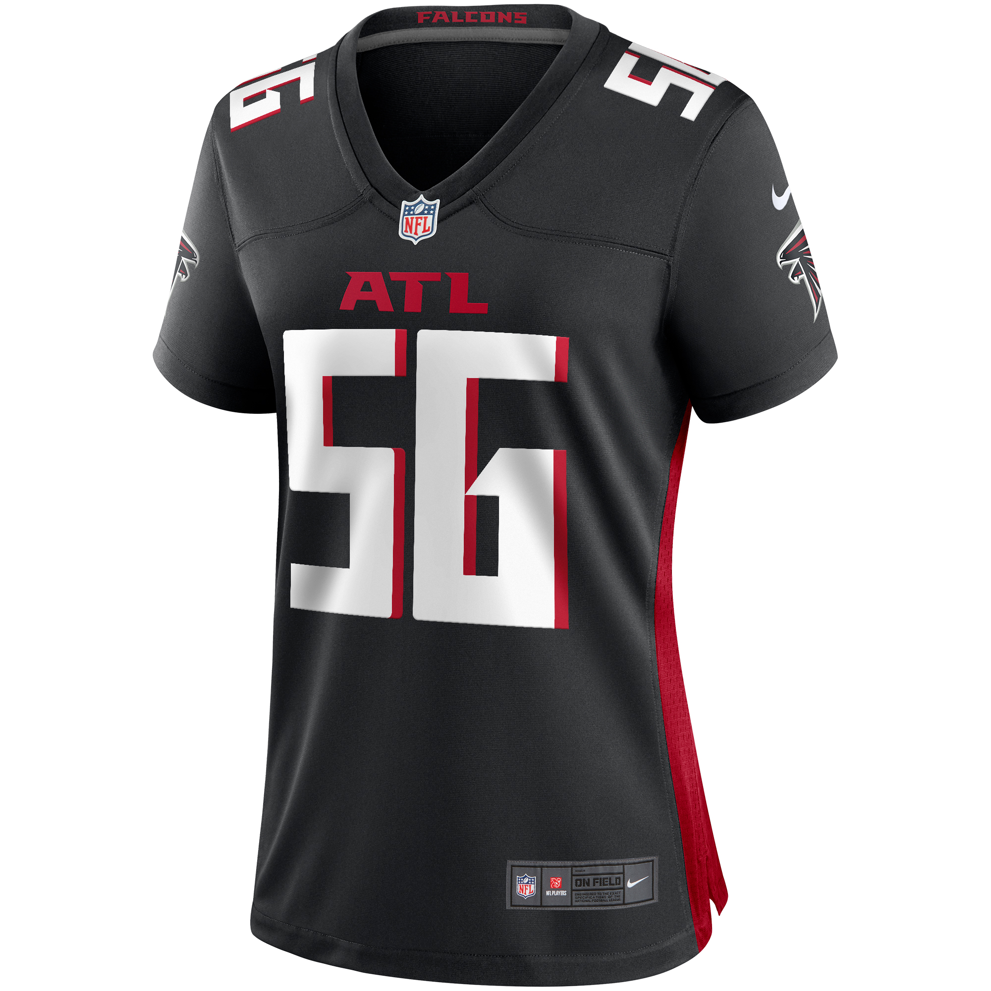 Keith Brooking Atlanta Falcons Nike Women's Game Retired Player Jersey - Black 2
