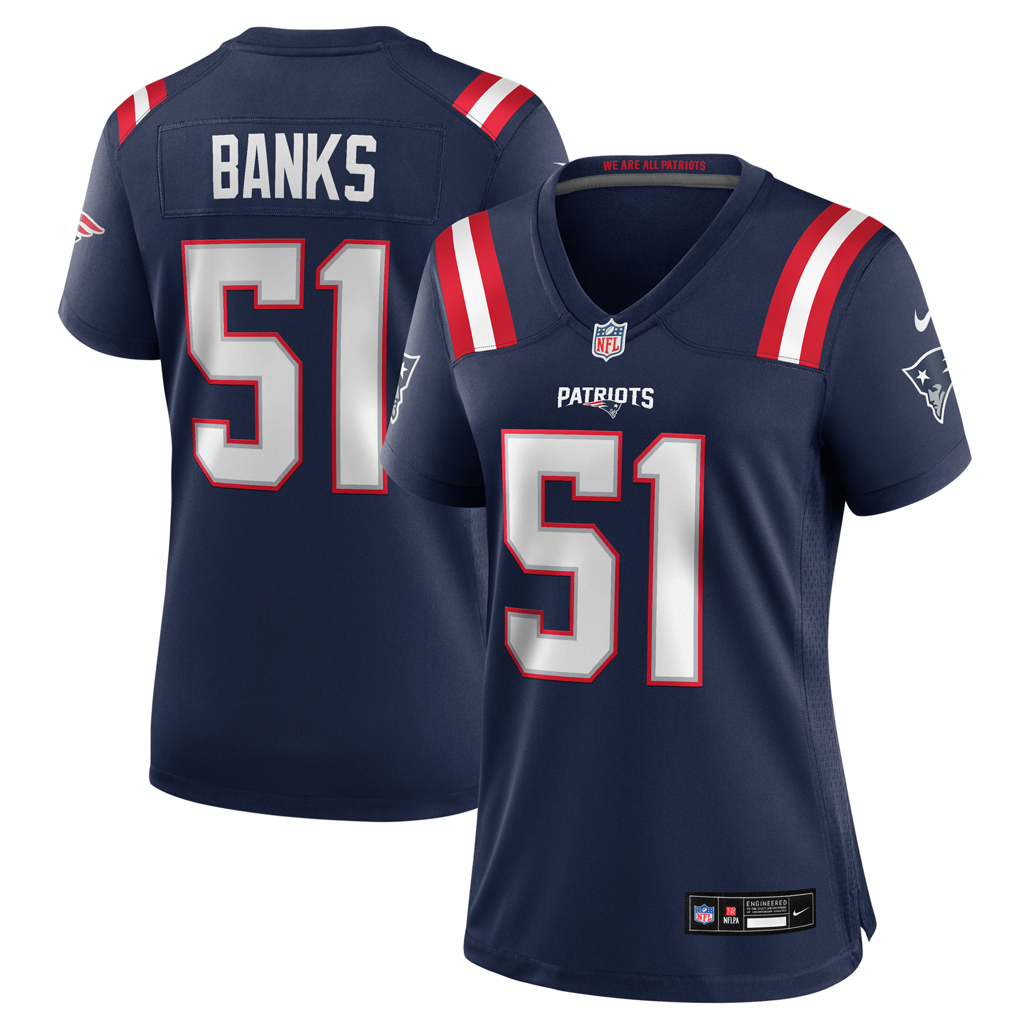 Keshawn Banks New England Patriots Nike Women's Game Jersey - Navy