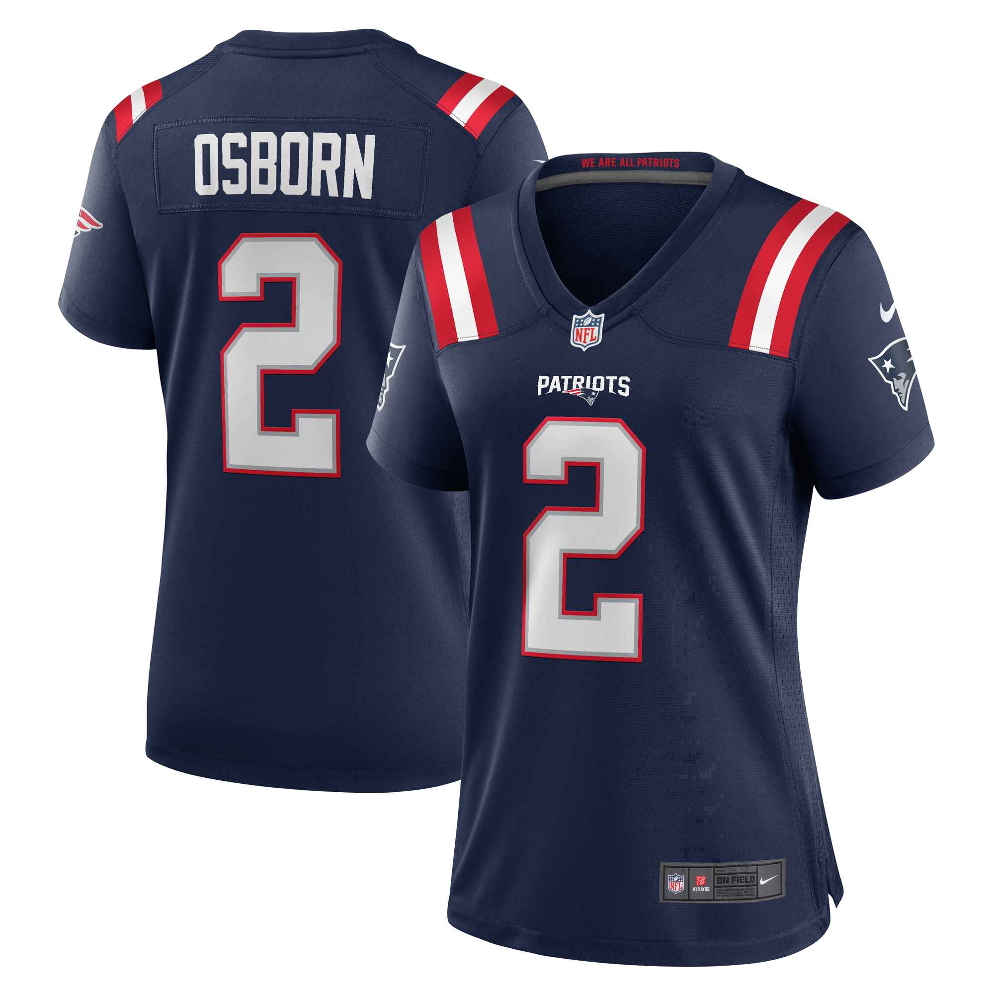 K.J. Osborn New England Patriots Nike Women's Game Jersey - Navy