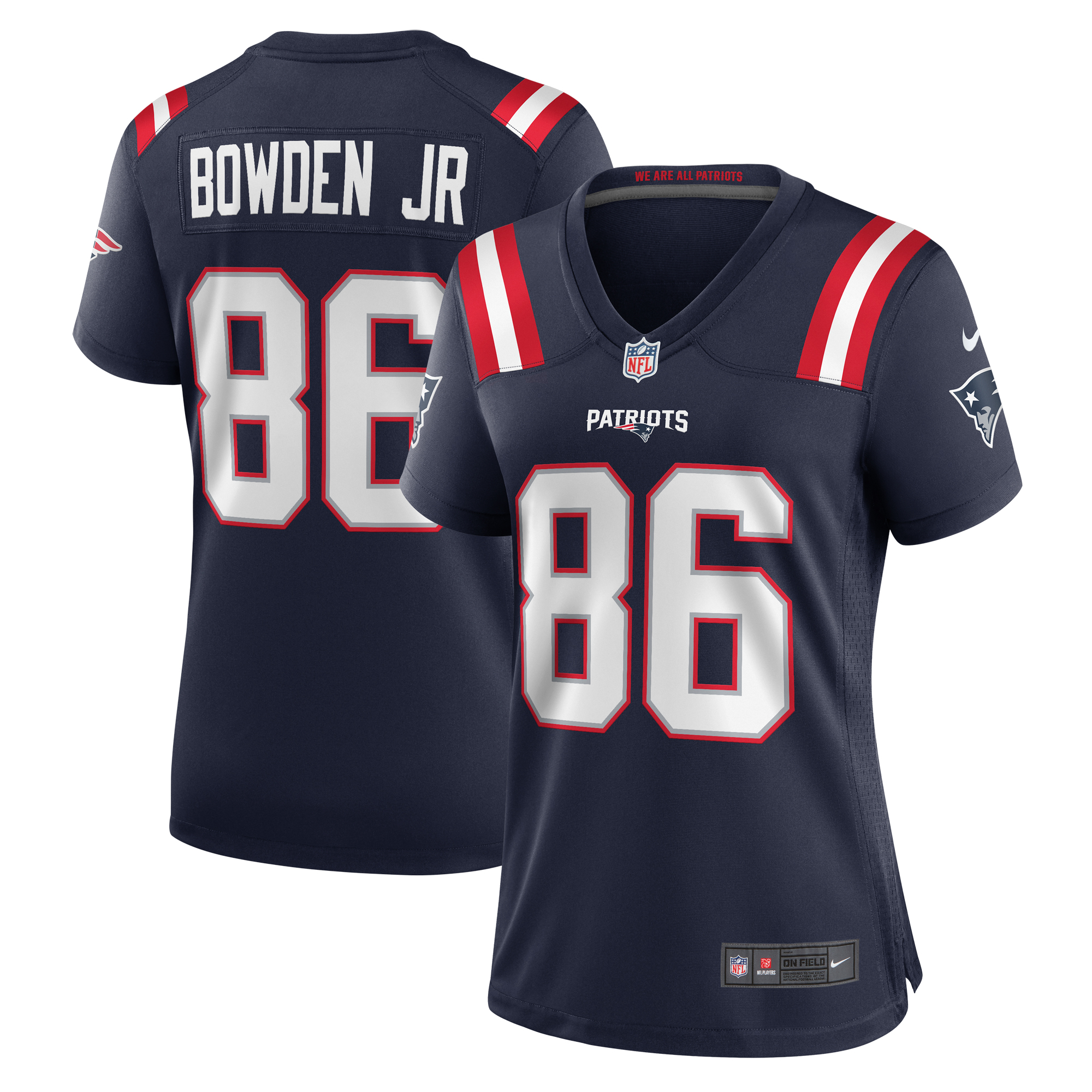 Lynn Bowden Jr. New England Patriots Nike Women's Game Jersey - Navy