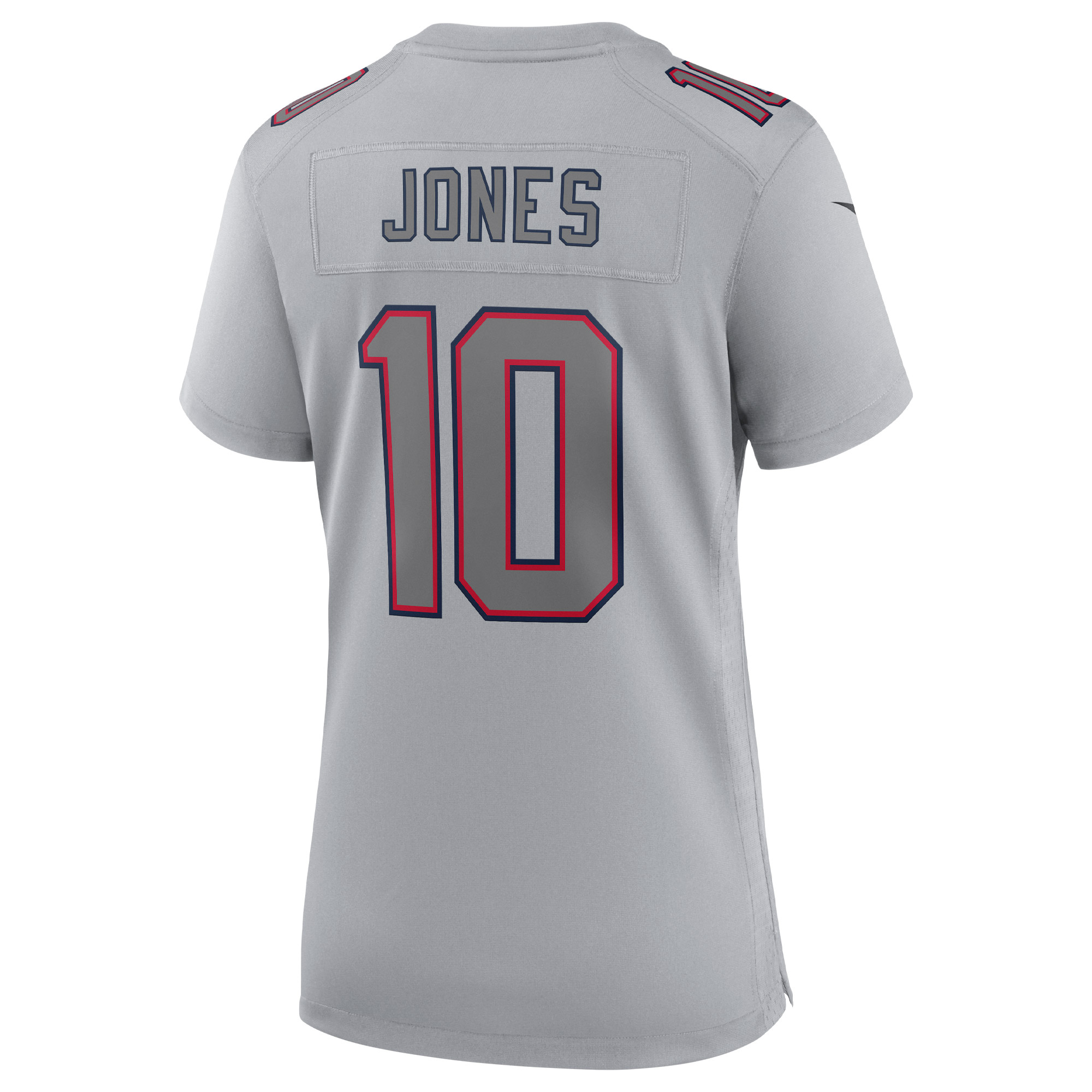 Mac Jones New England Patriots Nike Women's Atmosphere Fashion Game Jersey - Gray 3