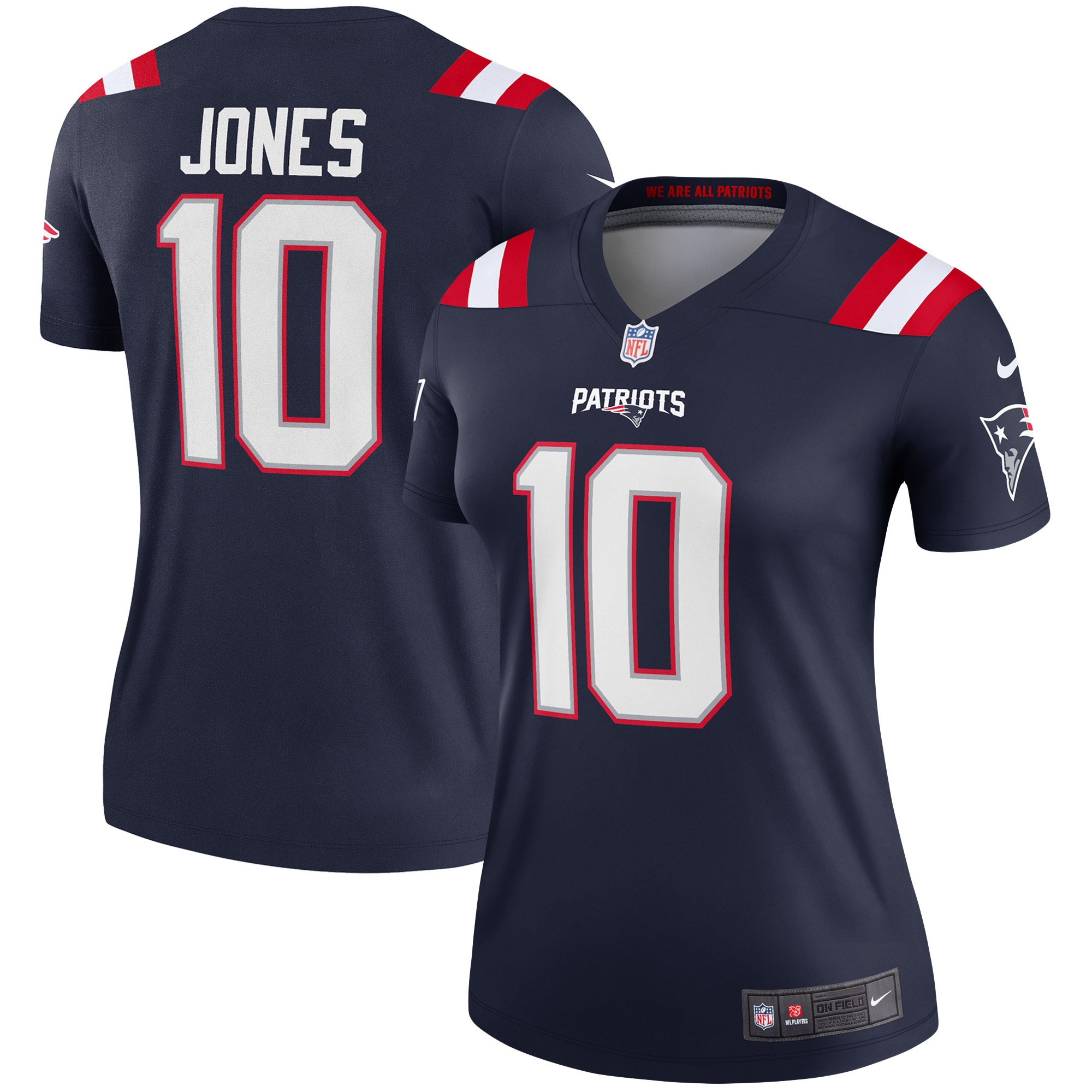 Mac Jones New England Patriots Nike Women's Legend Player Performance Top -  Navy