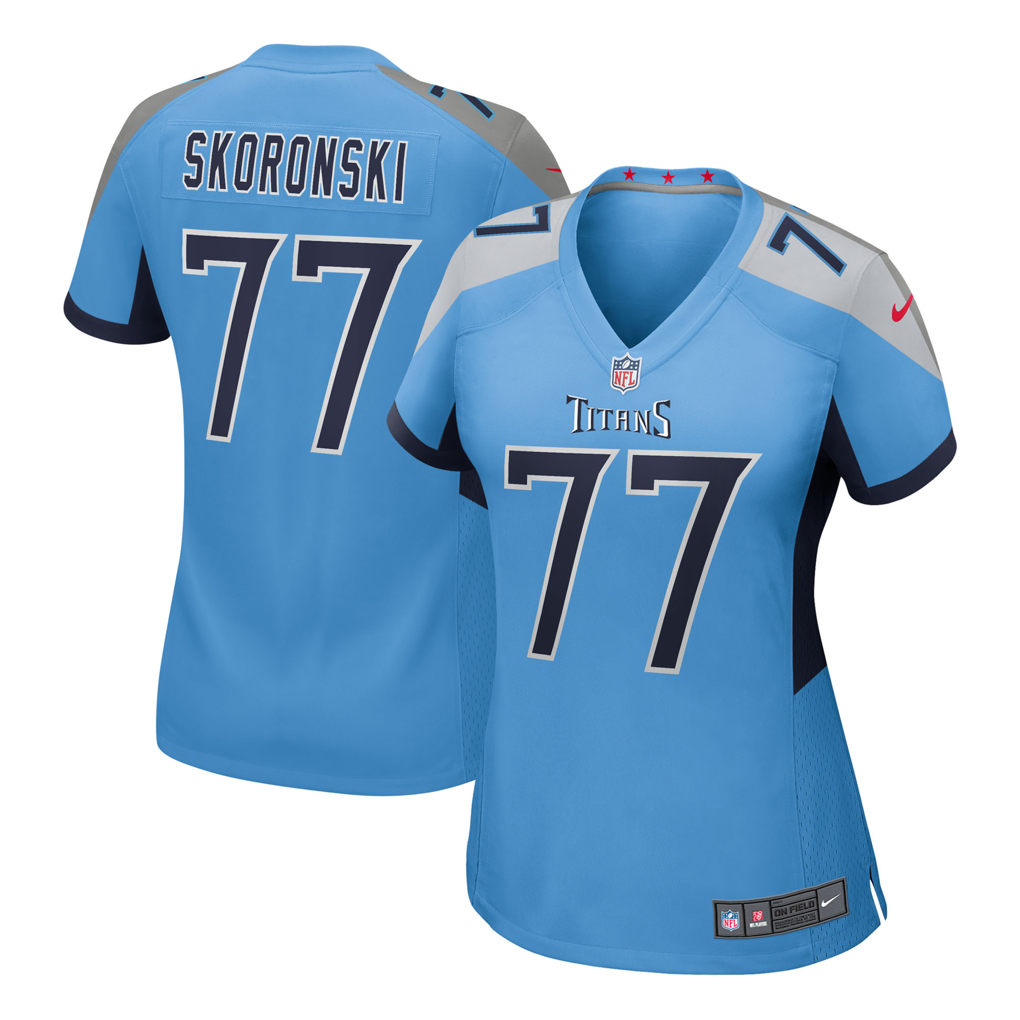 Peter Skoronski Tennessee Titans Nike Women's Team Game Jersey -  Light Blue
