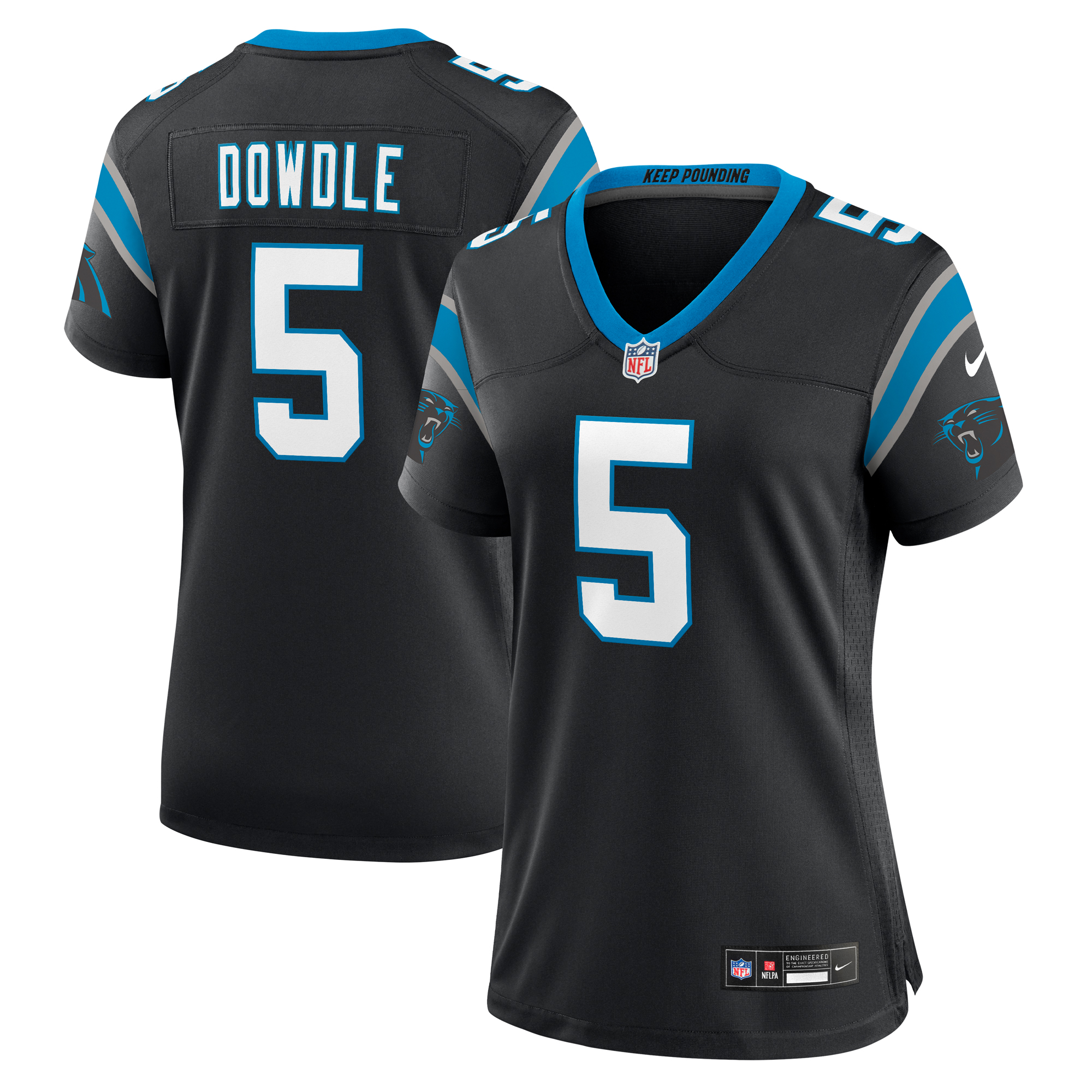 Rico Dowdle Carolina Panthers Nike Women's Team Game Jersey -  Black